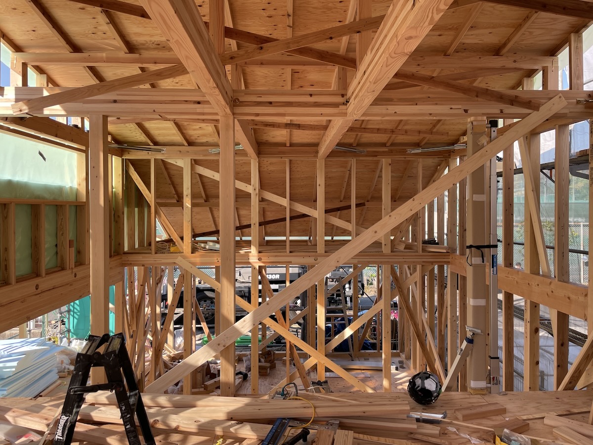 木造在来工法の軸組